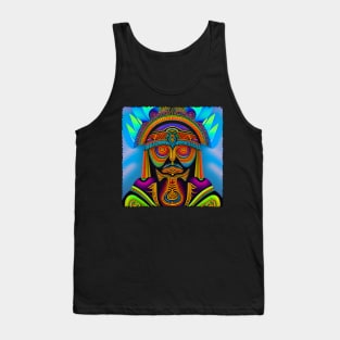 New World Gods (11) - Mesoamerican Inspired Psychedelic Art Tank Top